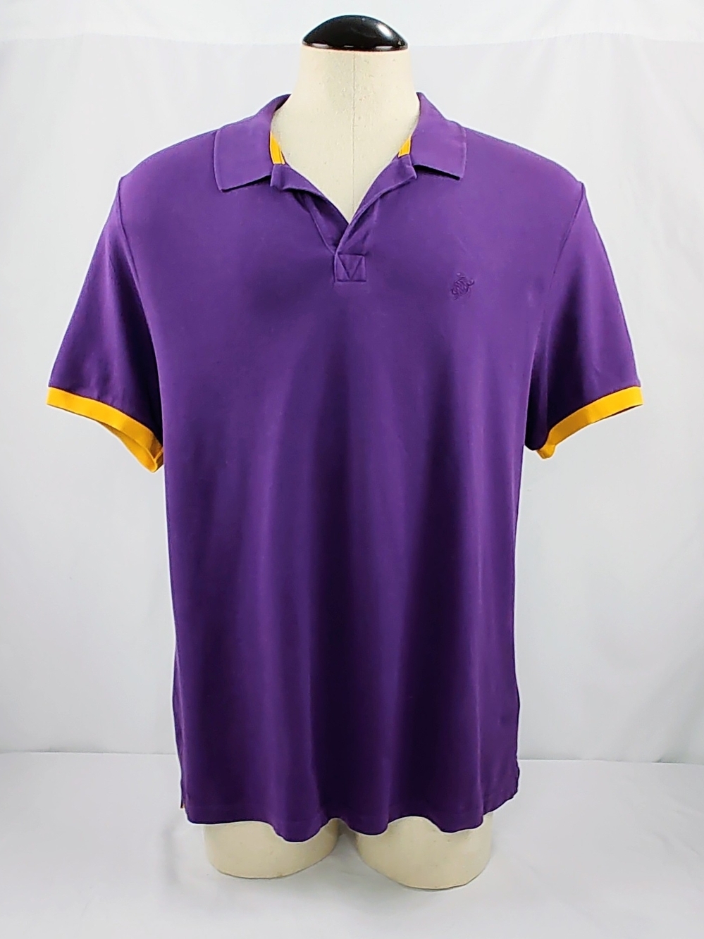 Vilebrequin Purple Polo with Yellow Trim